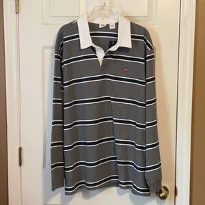 Levi’s Men’s Relaxed Fit Long Sleeve Rugby Polo Shirt Size XXL NWT